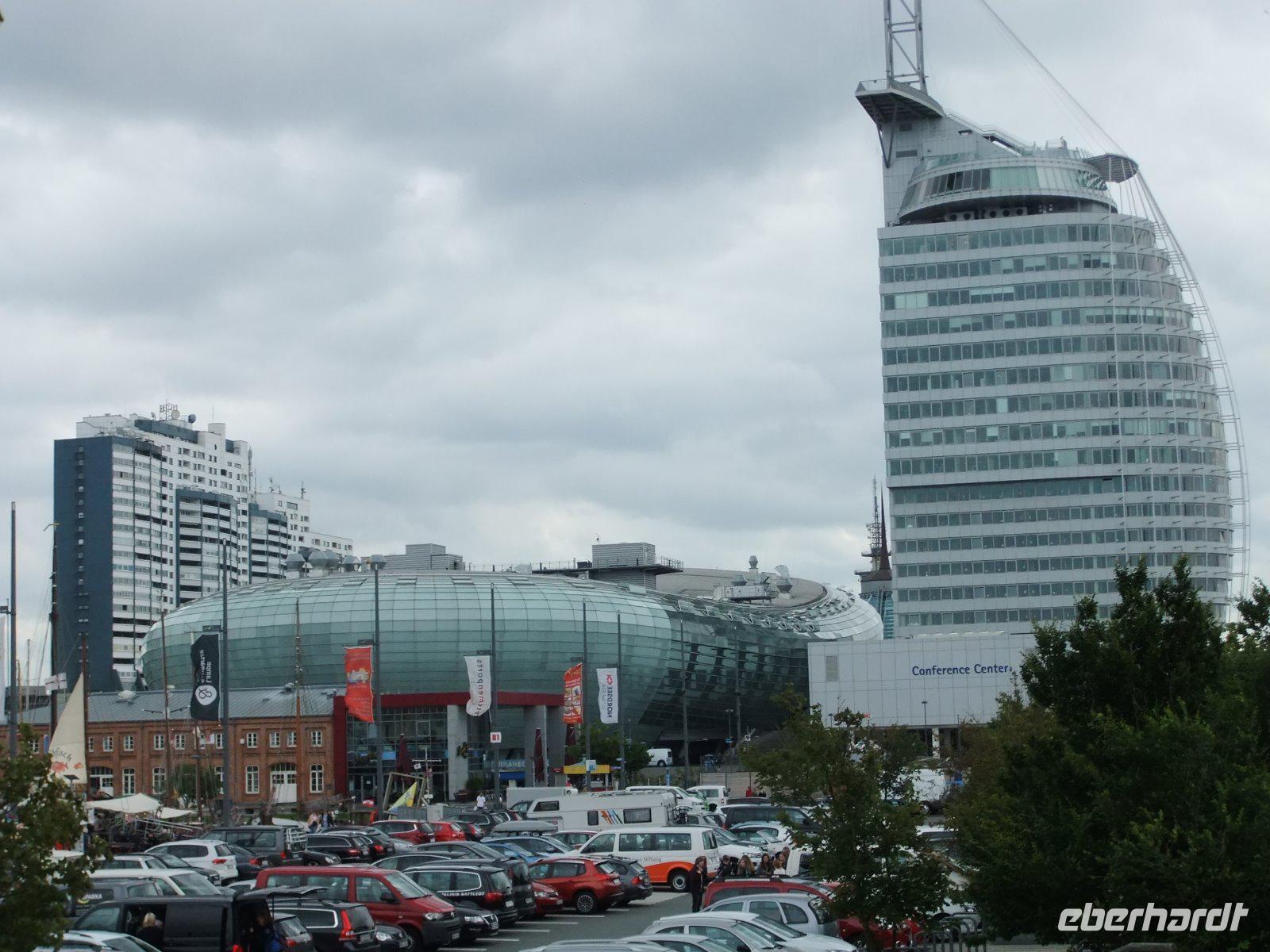 Blick zum Klimahaus und zum Atlantic-Hotell