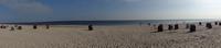 Panoramaufnahme des Strands in Heringsdorf