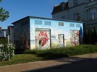 künstlerisch gestaltetes Trafohäuschen