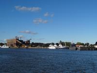 Blick auf den Hafen von Peenemünde 