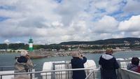 Blick auf Sassnitz mit Leuchtturm