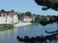 Blick über die Neiße auf die polnische Seite