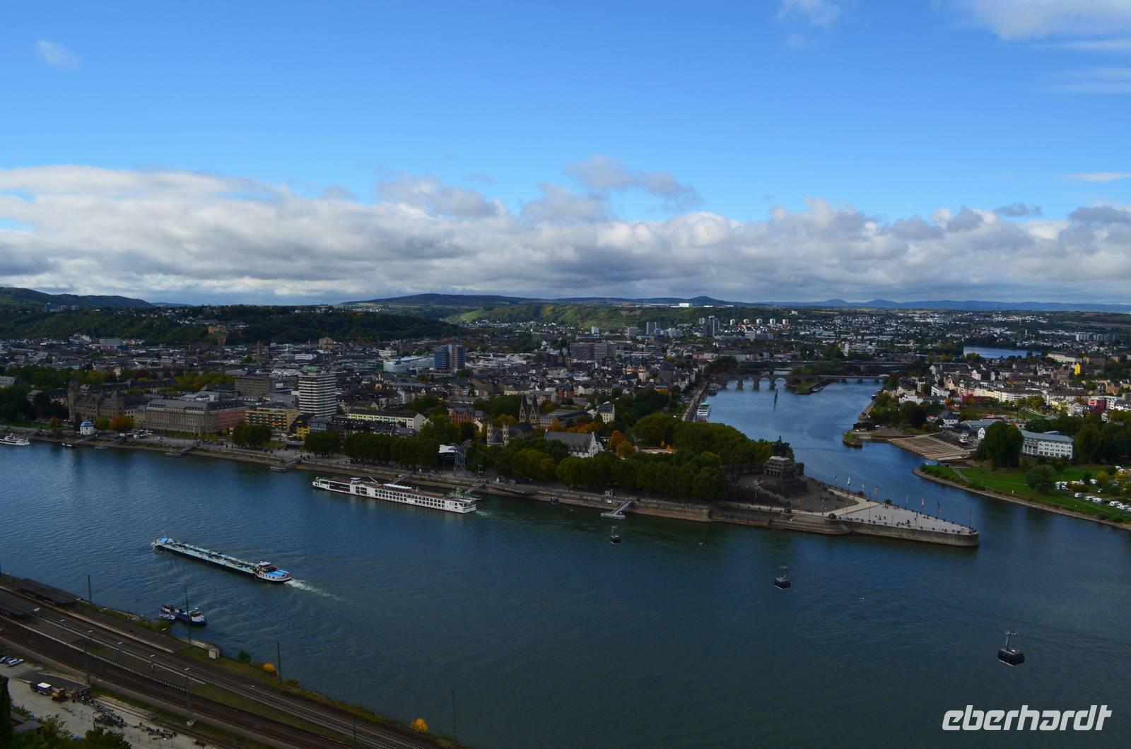 133 Koblenz, Blick von der Festung Ehrenbreitstein