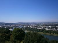 Blick vom gleichen Punkt auf die Stadt Koblenz