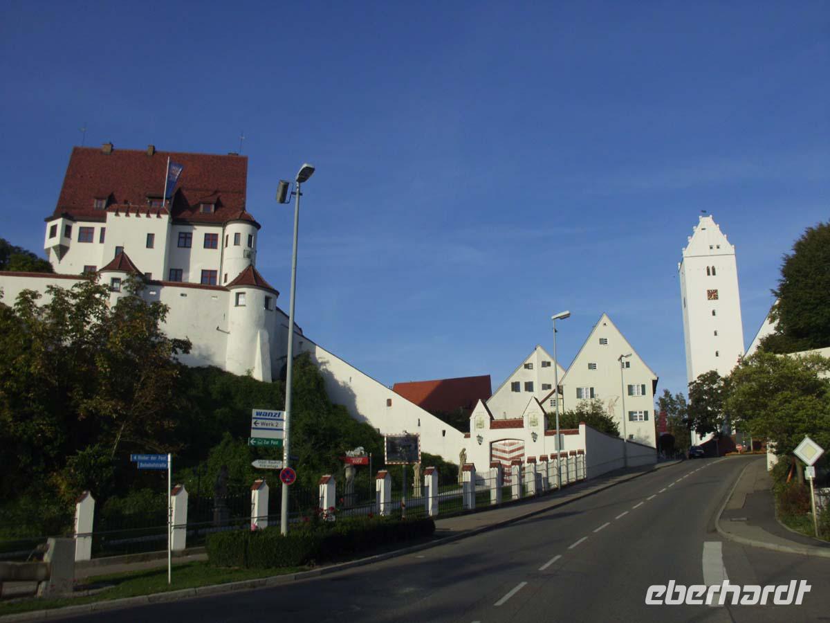 Schloß und Stadt Leipheim von Westen