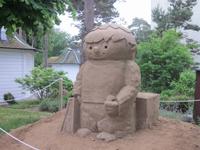 Sandskulptur an der Strandpromenade Binz