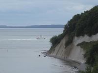 Blick vom Hochuferweg auf die Kreidefelsen 