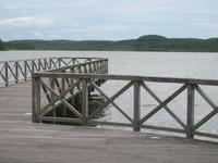 Seebrücke am Schmachter See in Binz