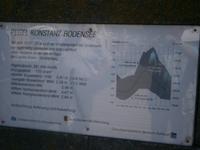 Infotafel zum Wasserpegel, angebracht unterhalb der 