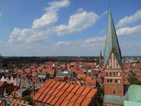 Lüneburg (Ausblick vom Wasserturm auf die Dächer der Stadt)