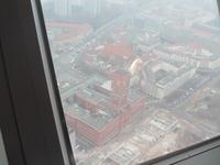 Blich von Fernsehturm auf Rotes Rathaus