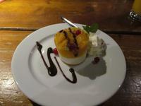 Dessert vom letzten Abendessen im 