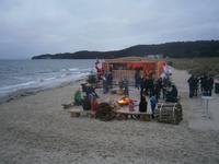 Ein Glühwein am Strand