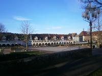 Blick auf die Laubengänge am Markt von Freudenstadt