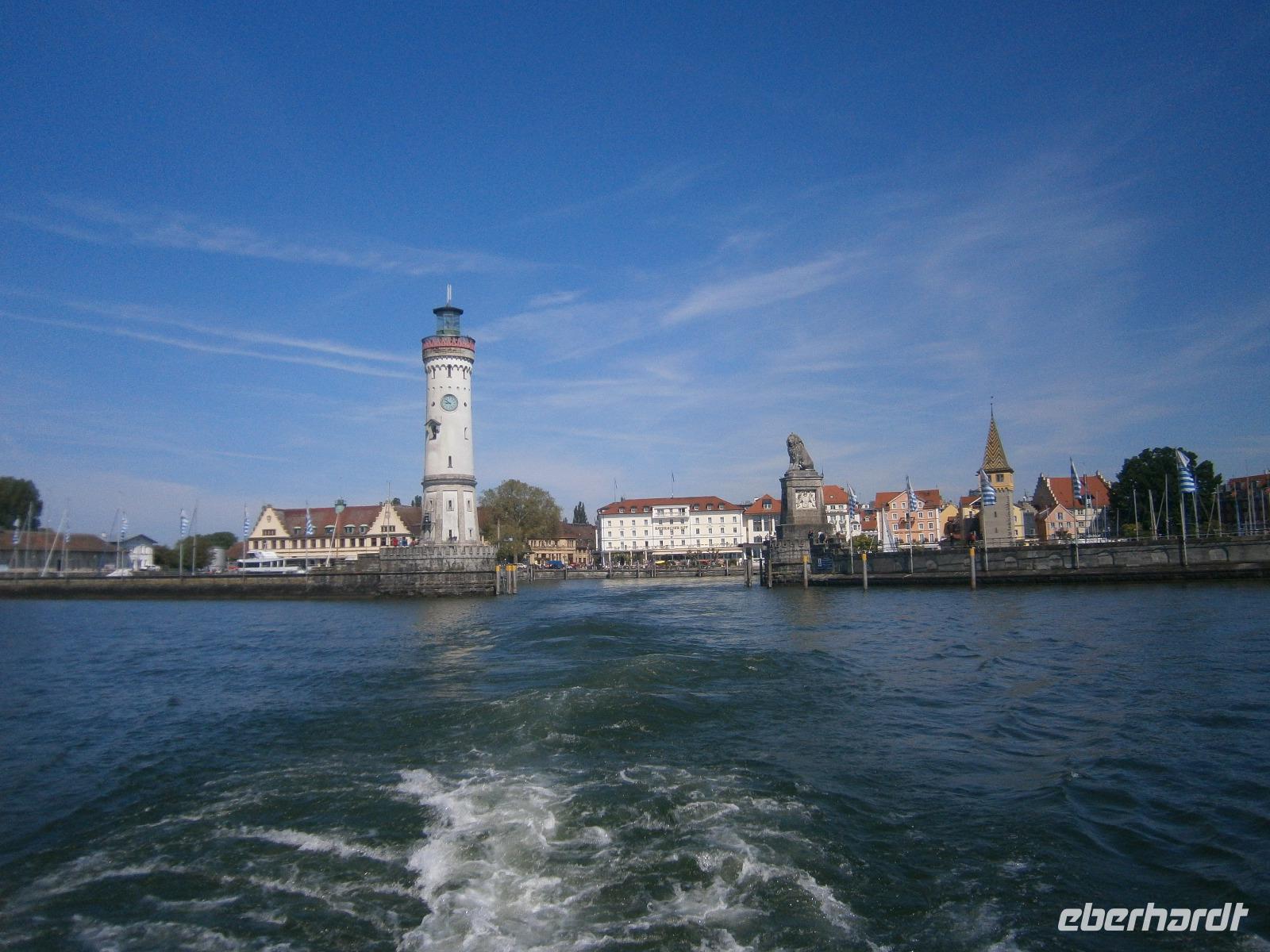 Wir verlassen Lindau in Richtung Friedrichshafen