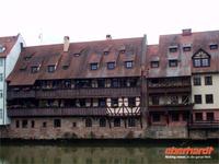 Laubengänge an der Pegnitz in Nürnberg