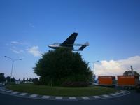 Gestalteter Kreisverkehr in Staad