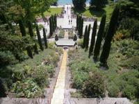 Die Wasserkaskade von oben