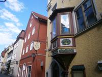 Ein schöner Erker in den Straßen von Lindau