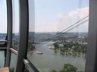 Aussicht aus der Seilbahn auf das deutsche Eck