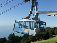 Mit der Kabinenbahn fahren wir auf den Pfänder