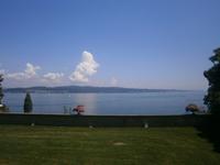 Blick von der Insel Mainau in Richtung Meersburg