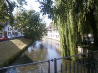 Szene vom schön restaurierten Viertel