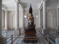 Pfau im Vestibül des Schlosses