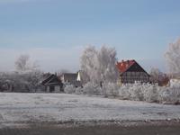 Rauhreiflandschaft in Memleben