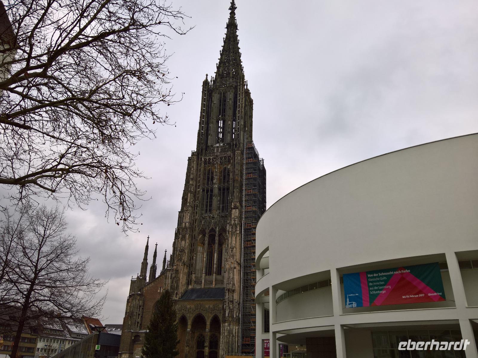 Das Ulmer Münster mit 161,5 m der höchste Kirchenbau der Welt.
