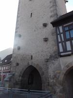 steinerne Fallgattervorlage am historischen Darrtor, Saalfeld