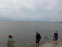 Büsum, Strand, Baden bei Flut