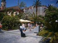 Vorübergehend ist das Palmenhaus entfernt, da die Fassade des Schlosses restauriert wird 