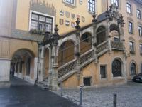 Historischer Rathausaufgang