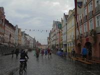 Altstadtstraße in Landshut - vor dem Hochzeitszug