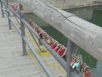 Fussgängerbrücke über die Isar in Landshut