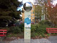 Modernes Denkmal für die Gerberschanze in Lindau.