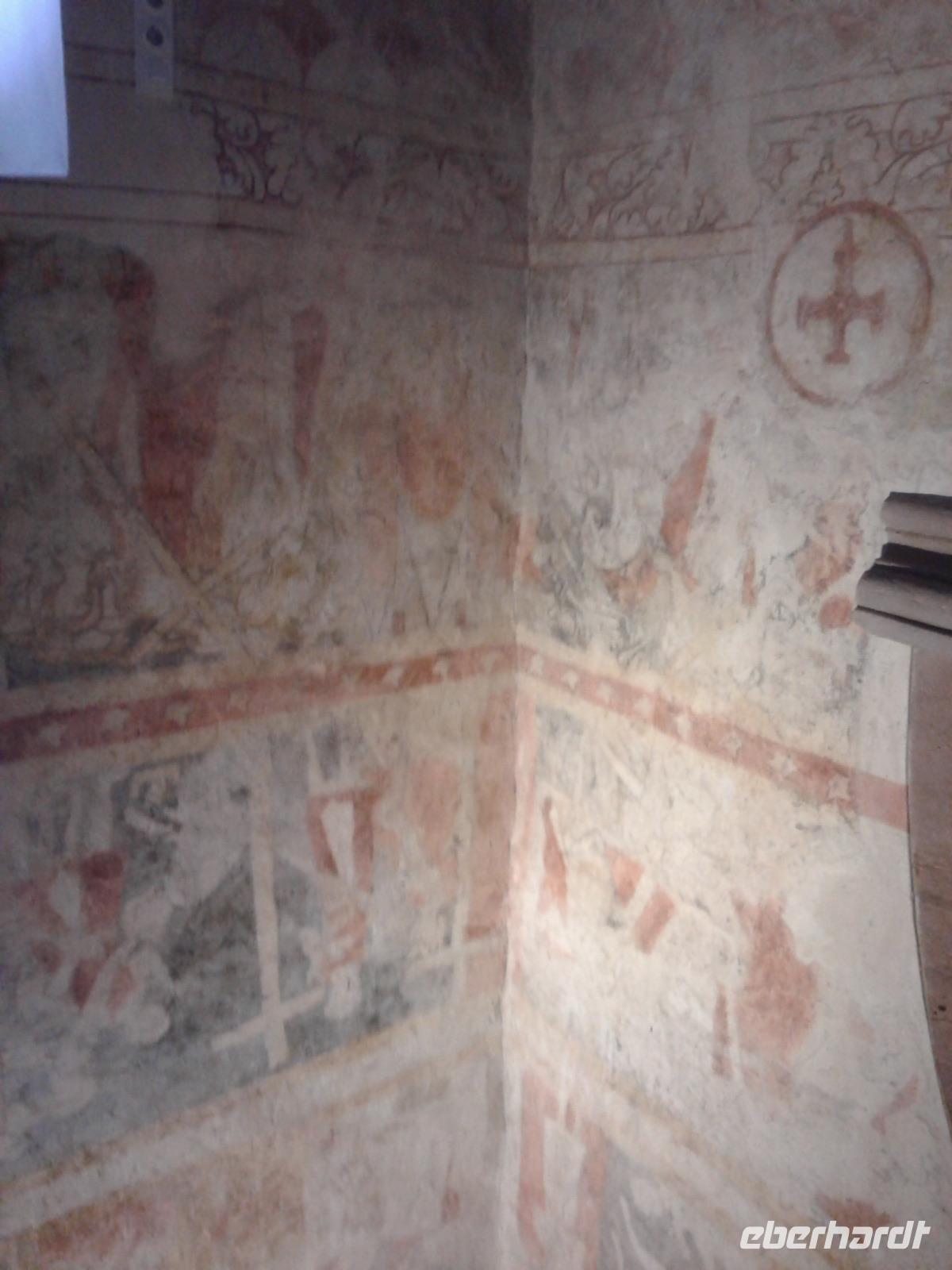 Besuch in Fraurombach: berühmte Wandmalerei in der Dorfkirche