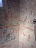 Besuch in Fraurombach: berühmte Wandmalerei in der Dorfkirche