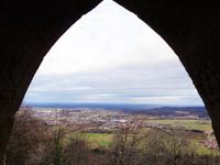 Blich von Schloss Hohenzollern auf die schwäb. Alb