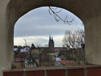 Altenburg, Blick vom Schloss zu den Wahrzeichen 