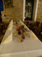 Tisch zur Silvesterfeier