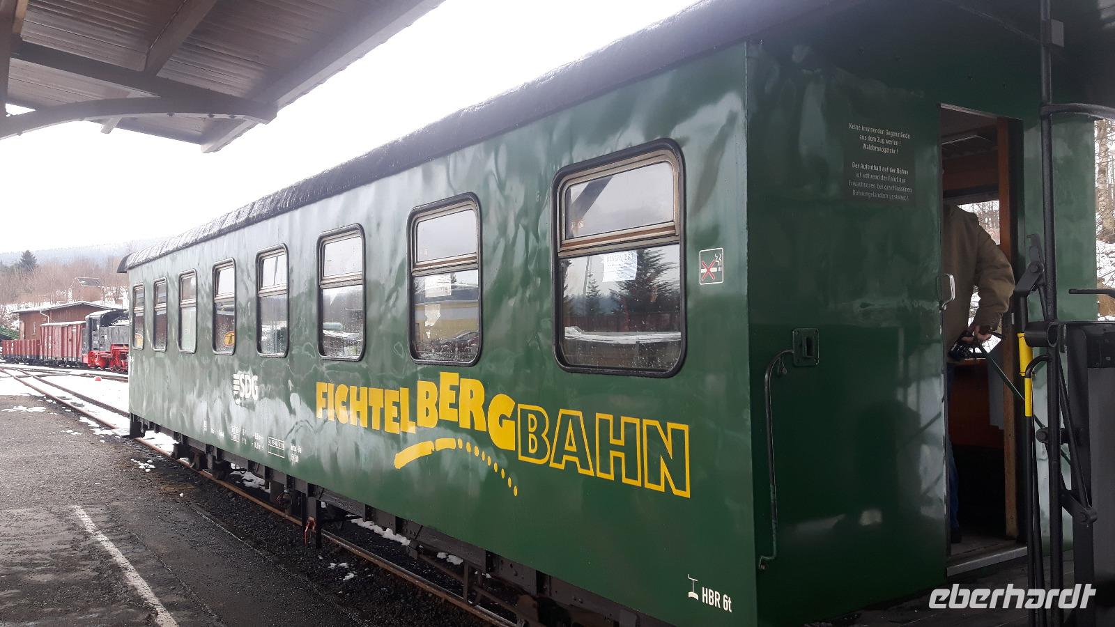 Fahrt mit der Fichtelbergbahn von Cranzahl nach Oberwiesenthal