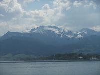 Blick zur Kampenwand in den Chiemgauer Alpen