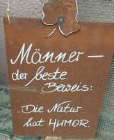 Spruch im Garten unseres Hotels