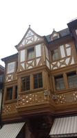 Goldenes Fachwerkhaus in Miltenberg in historischer Altstadt