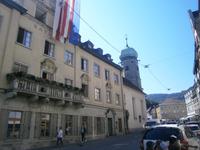 Bregenz, Rathaus,Im Hintergrund der Turm der Seekapelle