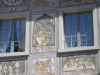 Detail einer Fassadenmalerei