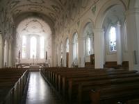 Im Innern der protestantischen Stadtpfarrkirche 