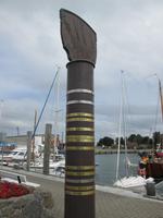 Sturmflutpfahl in Wyk / Föhr